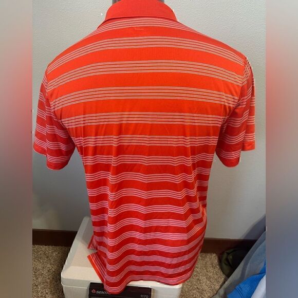 Nike Tour Performance DriFit Mens Medium Short Sleeve Striped Polo - Picture 5 of 7